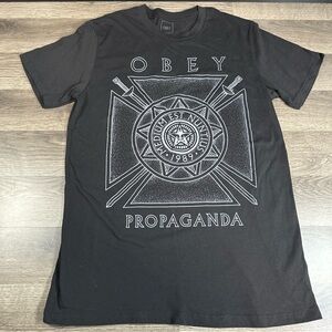 Obey Black and Gray Graphic Tee